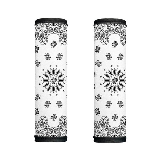 White Paisley Bandana Print Handle Covers