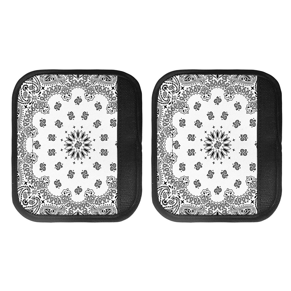 White Paisley Bandana Print Handle Covers