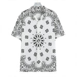 White Paisley Bandana Print Hawaiian Shirt