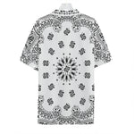White Paisley Bandana Print Hawaiian Shirt
