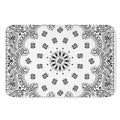 White Paisley Bandana Print Indoor Door Mat