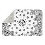 White Paisley Bandana Print Indoor Door Mat