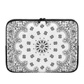 White Paisley Bandana Print Laptop Sleeve