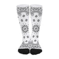 White Paisley Bandana Print Long Socks