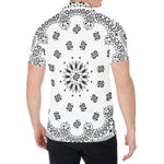 White Paisley Bandana Print Men's Shirt