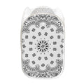 White Paisley Bandana Print Mesh Laundry Hamper