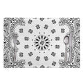 White Paisley Bandana Print Placemat