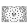 White Paisley Bandana Print Polyester Doormat