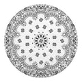 White Paisley Bandana Print Round Blanket