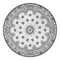 White Paisley Bandana Print Round Floor Mat