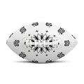 White Paisley Bandana Print Rugby Ball