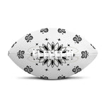 White Paisley Bandana Print Rugby Ball