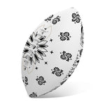 White Paisley Bandana Print Rugby Ball