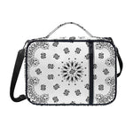White Paisley Bandana Print Shoulder Strap Bible Bag