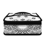 White Paisley Bandana Print Small Lunch Bag