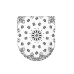 White Paisley Bandana Print Toilet Lid Cover