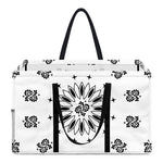 White Paisley Bandana Print Utility Tote Bag
