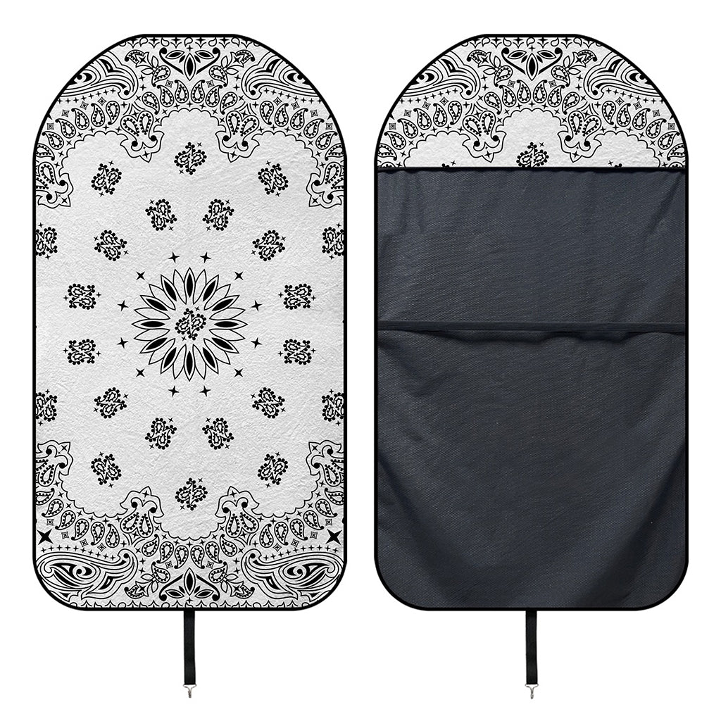 White Paisley Bandana Print Waterproof Car Seat Cover