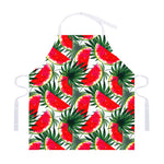 White Palm Leaf Watermelon Pattern Print Adjustable Apron
