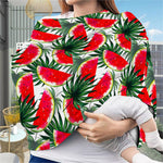 White Palm Leaf Watermelon Pattern Print Baby Seat Cover