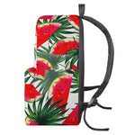 White Palm Leaf Watermelon Pattern Print Backpack