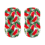 White Palm Leaf Watermelon Pattern Print Bar Stool Covers