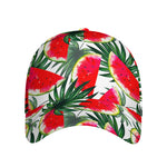White Palm Leaf Watermelon Pattern Print Baseball Cap
