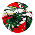 White Palm Leaf Watermelon Pattern Print Basketball