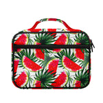 White Palm Leaf Watermelon Pattern Print Briefcase Bible Bag