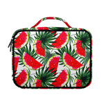 White Palm Leaf Watermelon Pattern Print Briefcase Bible Bag