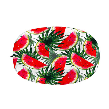 White Palm Leaf Watermelon Pattern Print Car Side Mirror Covers