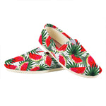 White Palm Leaf Watermelon Pattern Print Casual Shoes