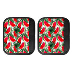 White Palm Leaf Watermelon Pattern Print Handle Covers