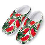 White Palm Leaf Watermelon Pattern Print Mesh Casual Shoes