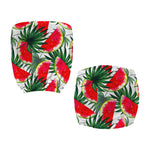 White Palm Leaf Watermelon Pattern Print Office Chair Cover