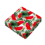 White Palm Leaf Watermelon Pattern Print Outdoor Seat Cushion Cover