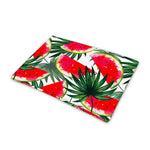 White Palm Leaf Watermelon Pattern Print Pet Cooling Mat Cover