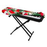 White Palm Leaf Watermelon Pattern Print Piano Keyboard Cover
