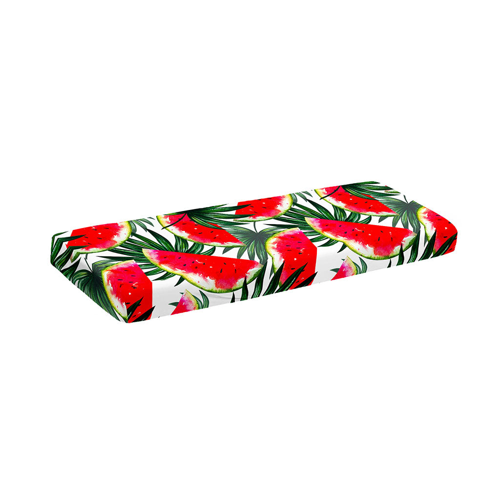 White Palm Leaf Watermelon Pattern Print Piano Keyboard Cover