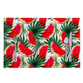 White Palm Leaf Watermelon Pattern Print Placemat