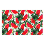 White Palm Leaf Watermelon Pattern Print Polyester Doormat