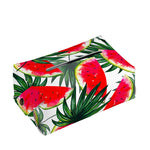 White Palm Leaf Watermelon Pattern Print Rectangle Tissue Box Cover