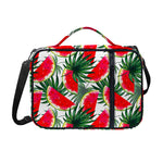 White Palm Leaf Watermelon Pattern Print Shoulder Strap Bible Bag