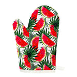 White Palm Leaf Watermelon Pattern Print Single Oven Mitt