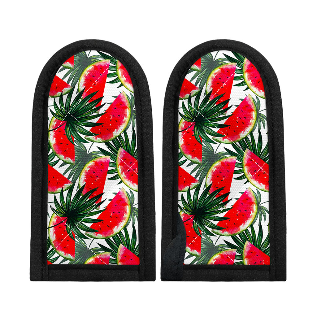 White Palm Leaf Watermelon Pattern Print Skillet Handle Cover
