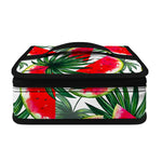 White Palm Leaf Watermelon Pattern Print Small Lunch Bag