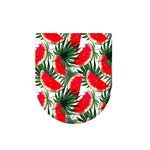White Palm Leaf Watermelon Pattern Print Toilet Lid Cover