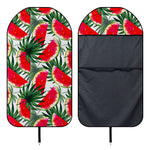 White Palm Leaf Watermelon Pattern Print Waterproof Car Seat Cover