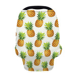 White Pineapple Pattern Print Baby Seat Cover