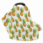 White Pineapple Pattern Print Baby Seat Cover
